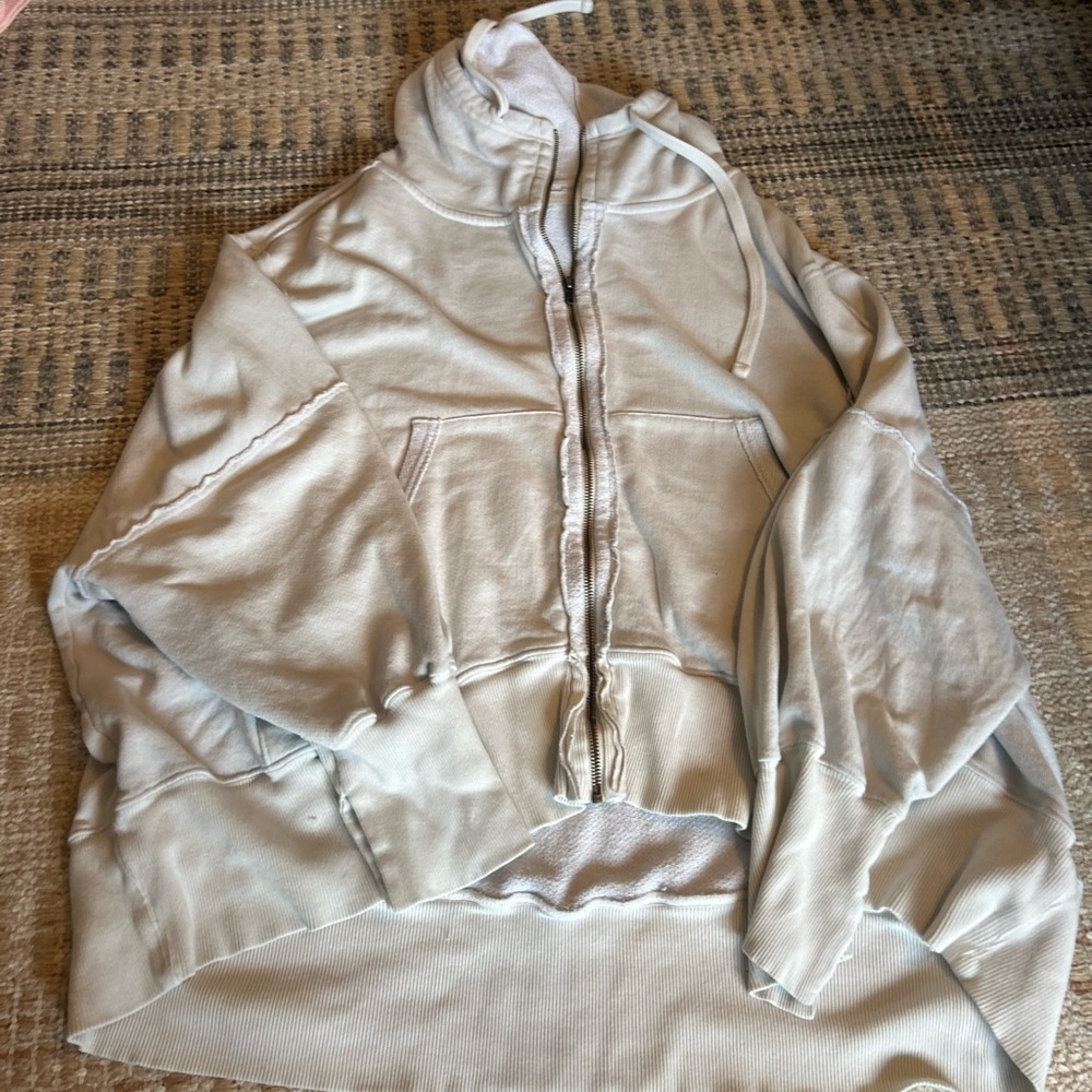 We The Free Off-White Zip-Up Jacket
